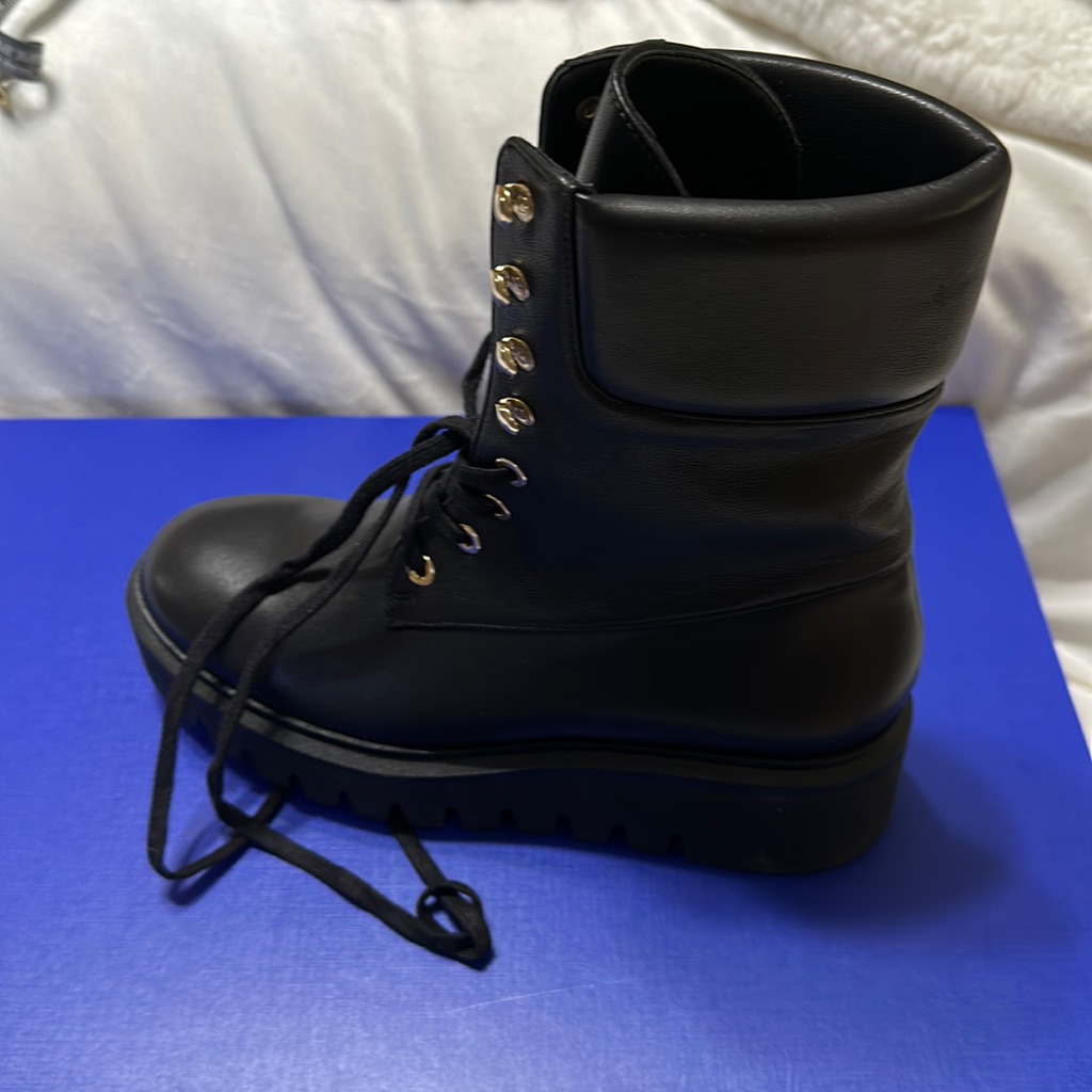 Stuart Weitzman Chalet Lug Leather Combat Boot Women's